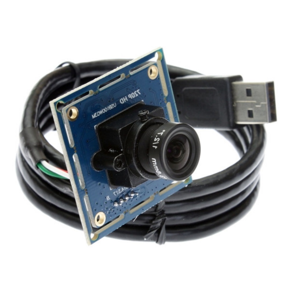 Pi Camera Cable - 720P HD ไมโครยูเอสบีกล้องโมดูลไดร์เวอร์ฟรียูเอสบีกล้องวิดีโอเลนส์ 6 มม.1 M/2