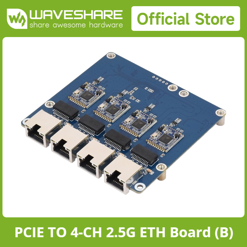 บอร์ด Waveshare PCIe เป็น 4 ช่ - Raspberry Pi 5 บทวิจารณ์และราคา