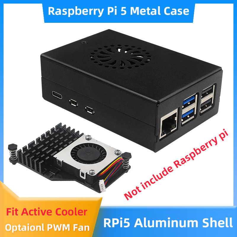 Raspberry Pi 5 กรณีอลูมิเนียมโ - Pi 5 Case บทวิจารณ์และราคา