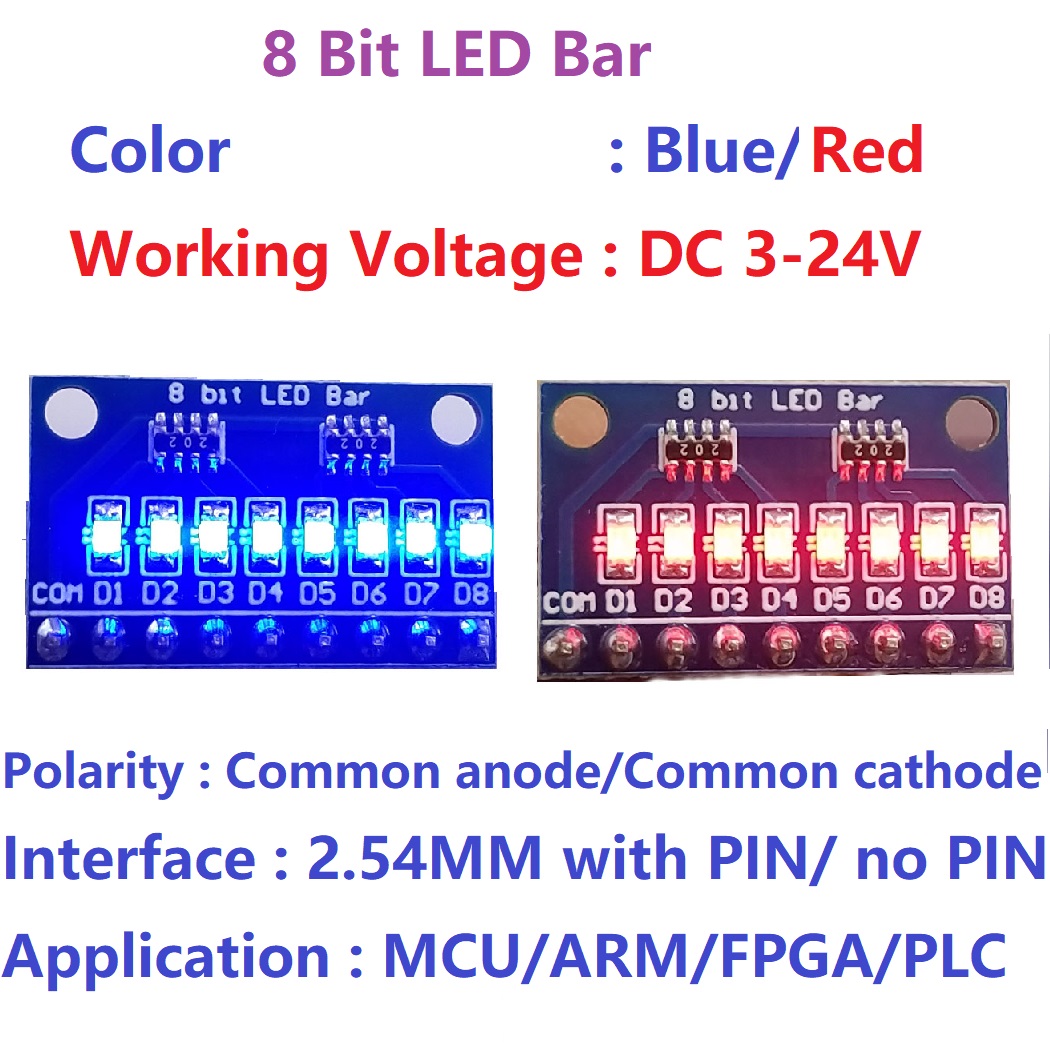 5ชิ้น8บิต3.3V 5V สีน้ำเงิน/แดง - Raspberry Pi Kit บทวิจารณ์และราคา