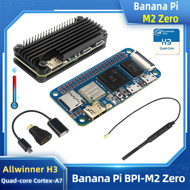 กล้วย Pi M2 Zero BPI-M2 Zero A - Pi Cooler บทวิจารณ์และราคา