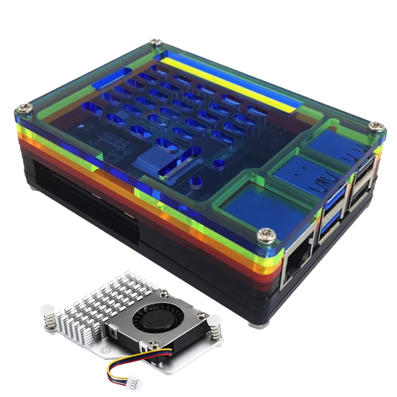 เคสสีดำราสเบอร์รี่ Pi 5ชั้นสีด - Pi 5 Case บทวิจารณ์และราคา